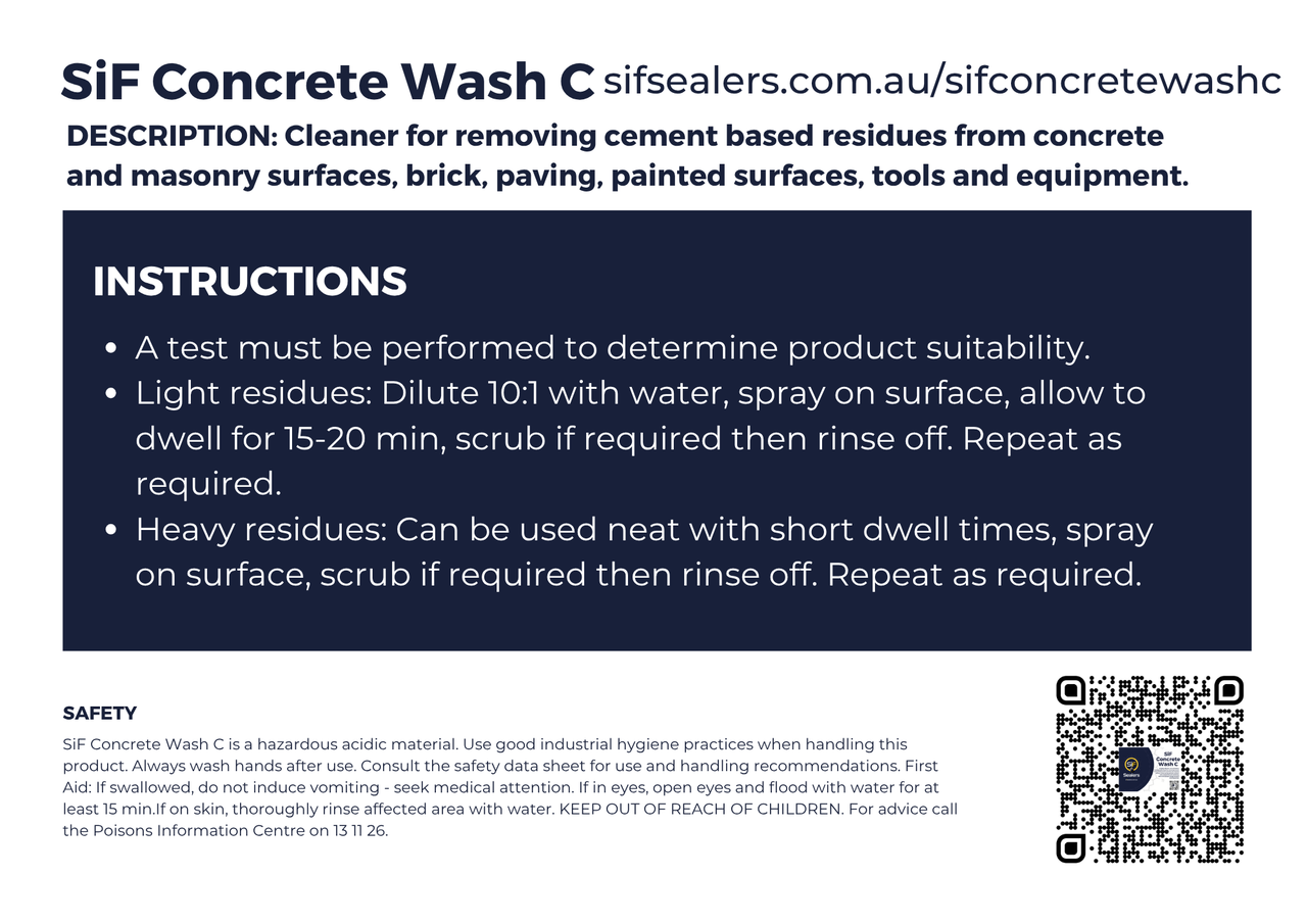 SiF Concrete Wash Concentrate