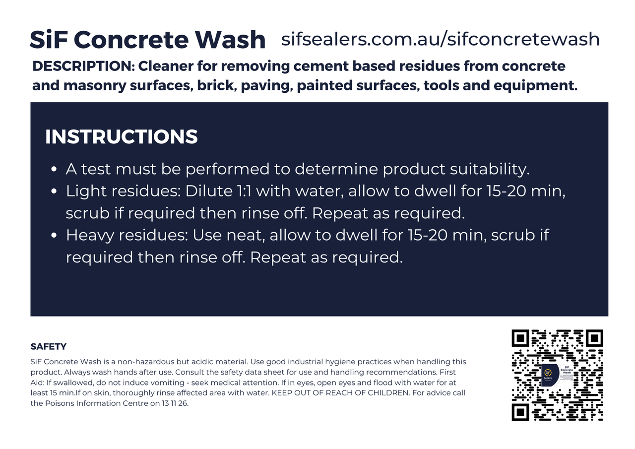 SiF Concrete Wash - 20L